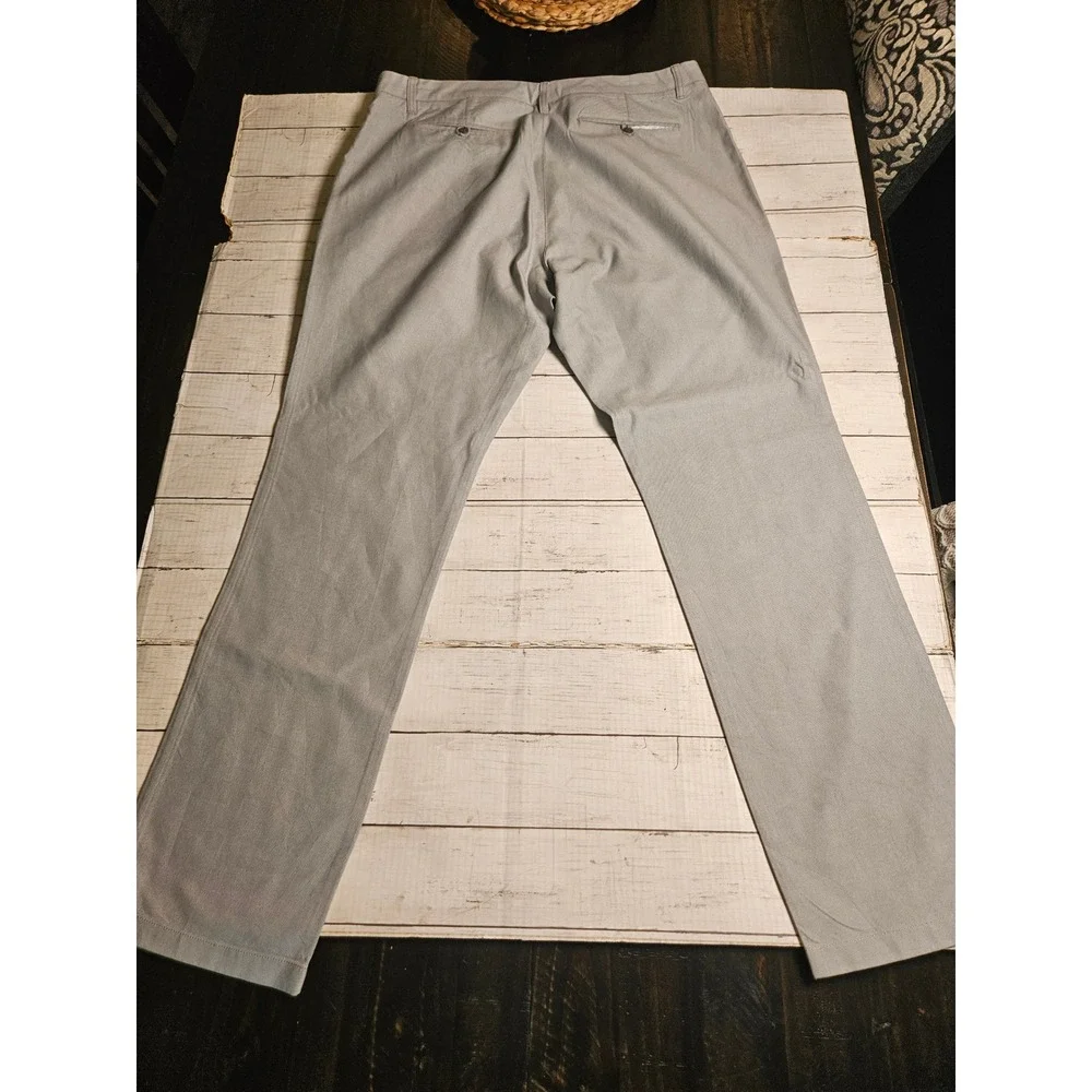 Bonobos‎ Mens Slim Straight Chino Pants Light Gray Cotton 40x34